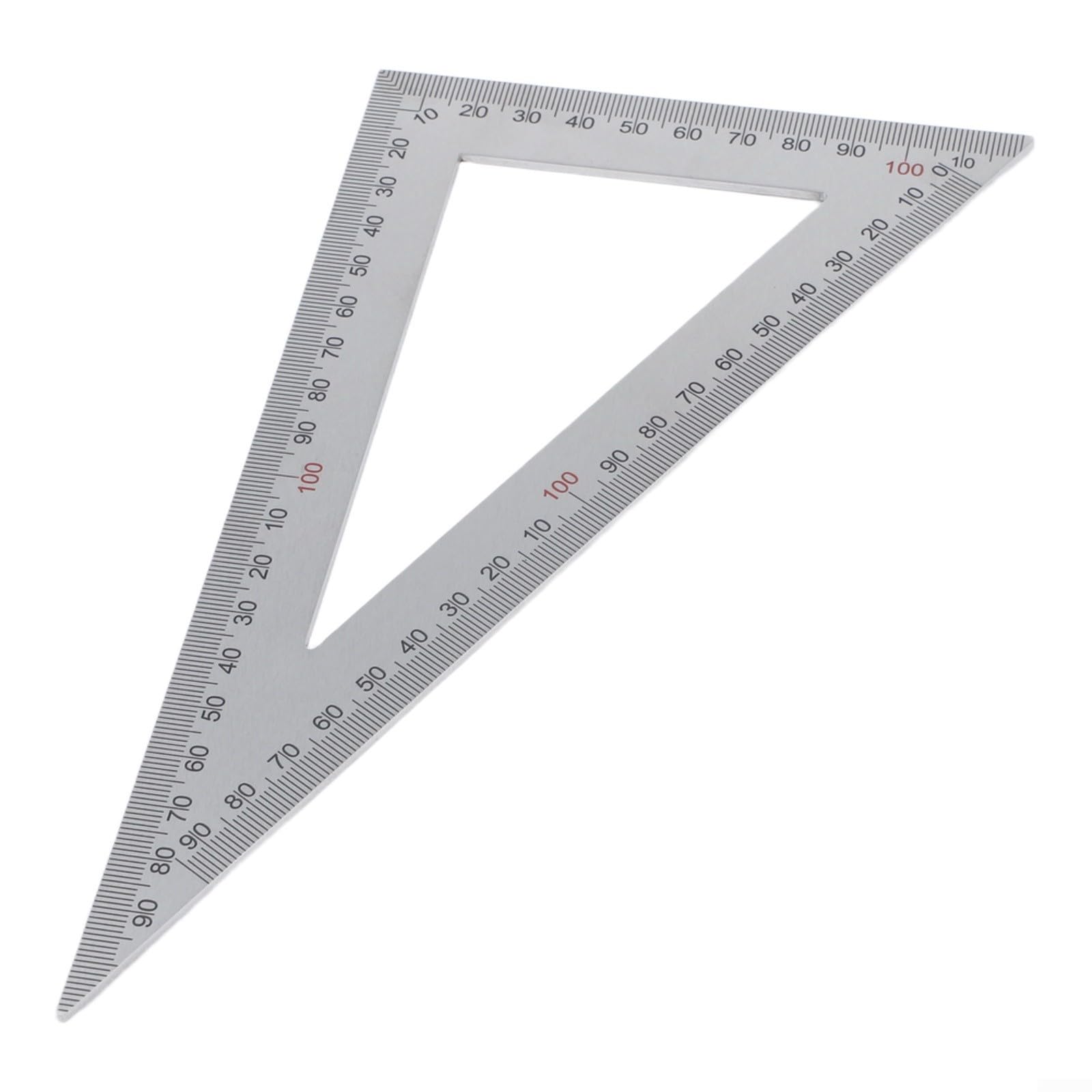 Équerre combinée robuste en acier inoxydable 45 à 90 degrés Outil de marquage avec niveau à bulle pour encadrement Équerre 25 cm (B)