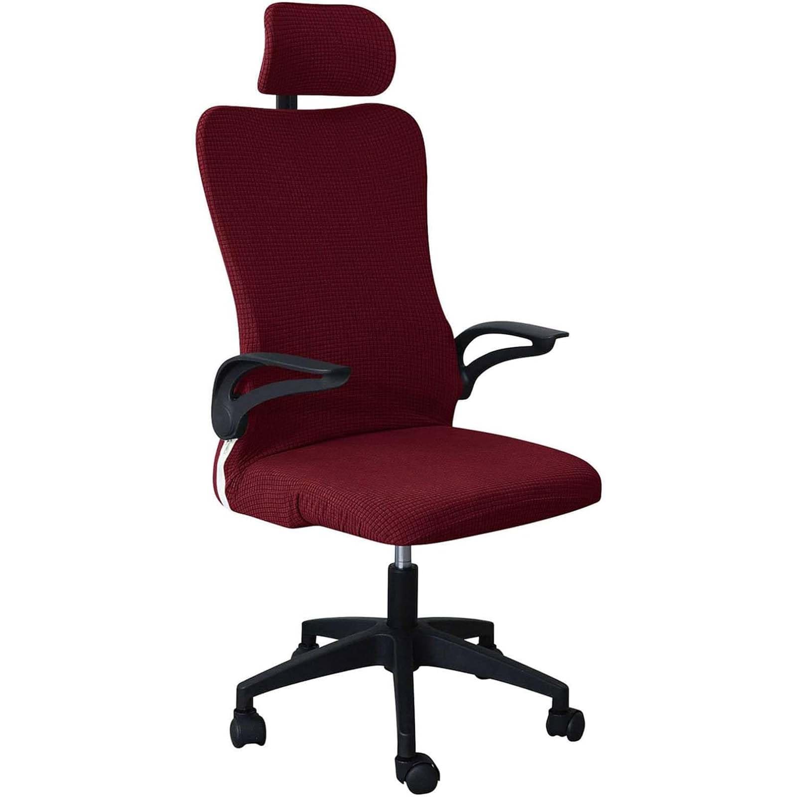 Leomix Set di Fodere ergonomiche per Sedia da Ufficio, con Copri poggiatesta, Fodere per Sedia universali, morbide e Confortevoli, Lavabili, per Sedia direzionale da Ufficio,F
