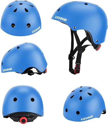 Miniatura 2 de CELOID Casco de bicicleta para niños, cascos de patineta para niños de 2 a 3 a 5 a 8 a 14 años, ajustable, multideporte, bicicleta, patinaje,