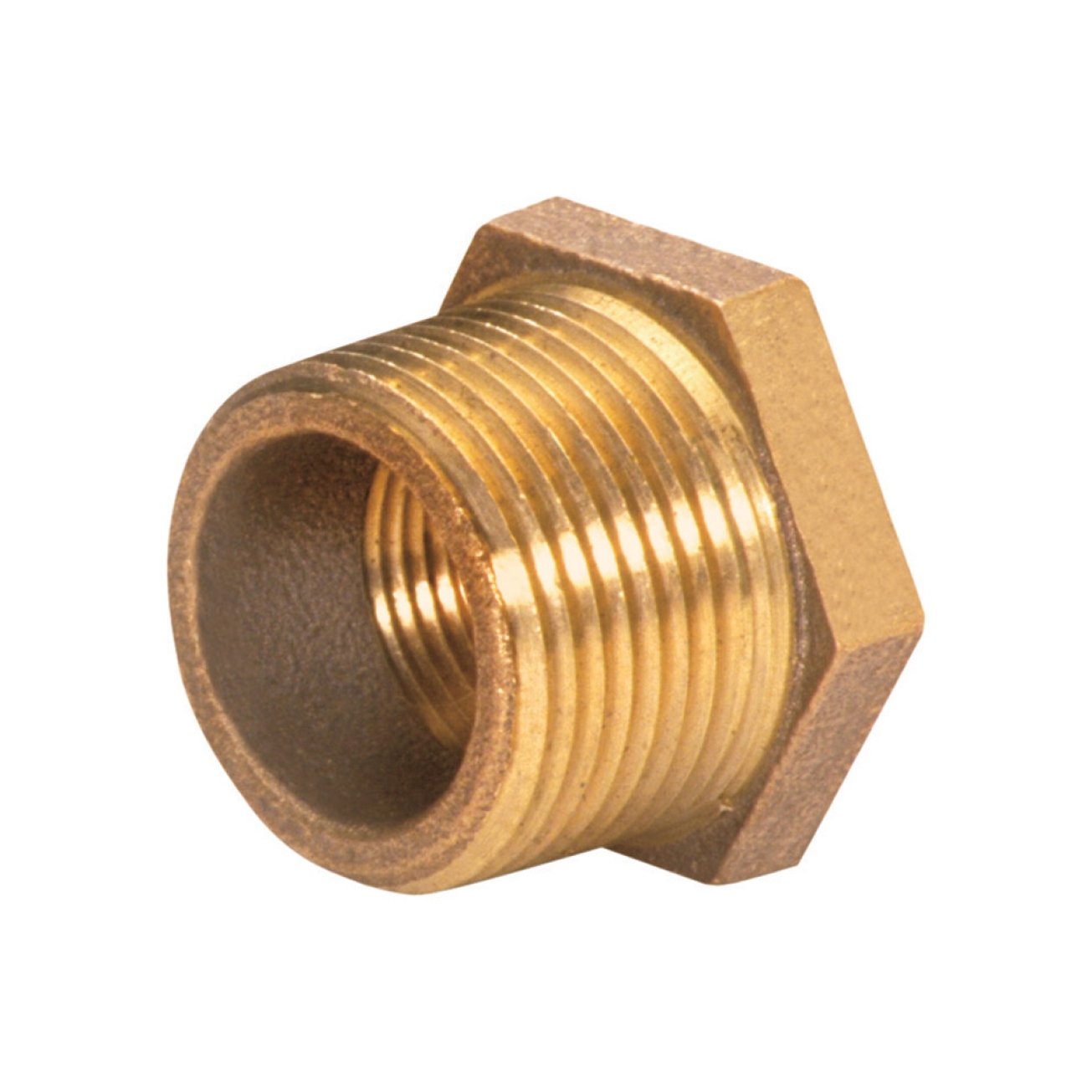 JMF 1/2 in. MPT x 3/8 in. Dia. FPT Brass Hex Bushing