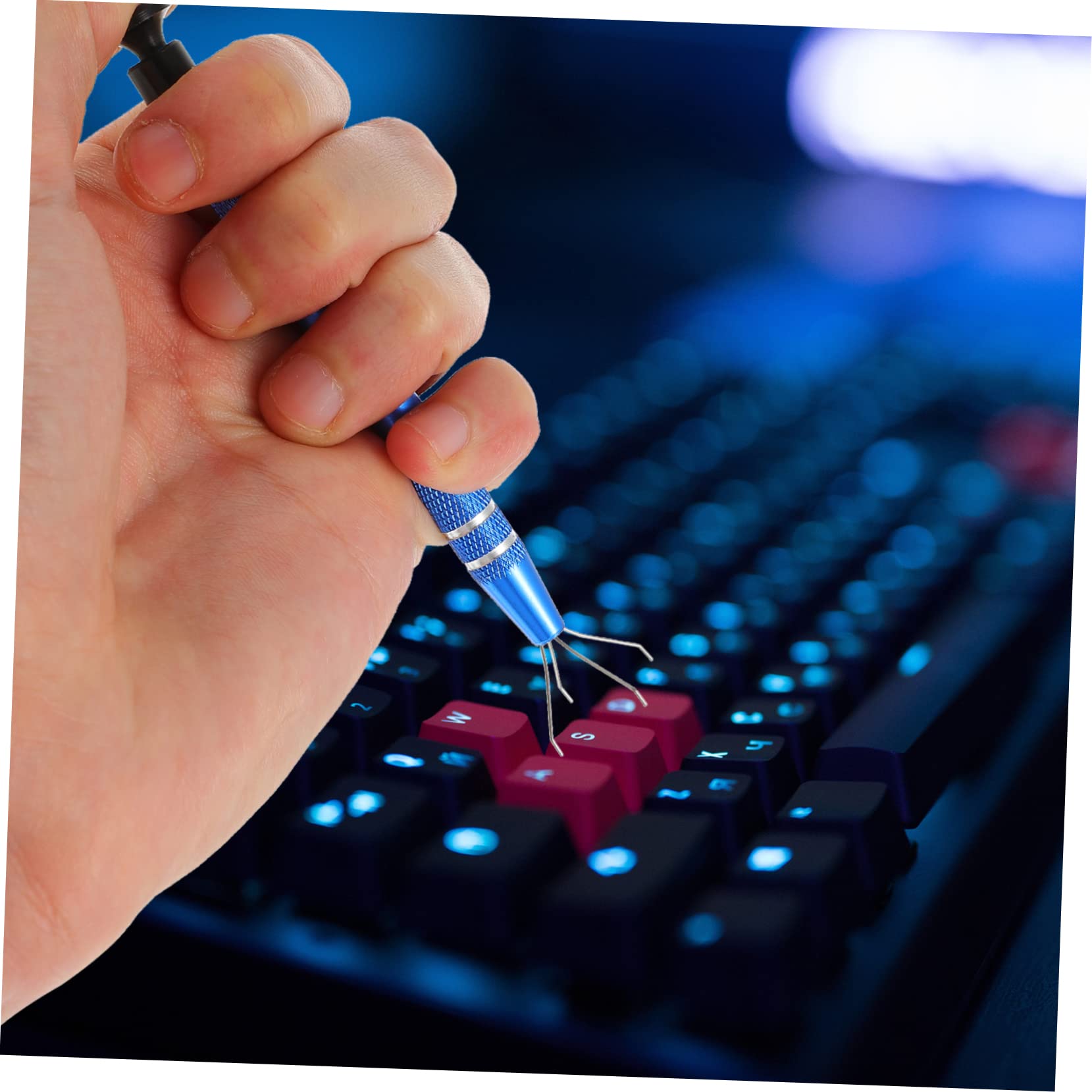 Housoutil Key Cap Puller for Mechanical Keyboard Static Cleaning Brush Electronics Cleaning Set