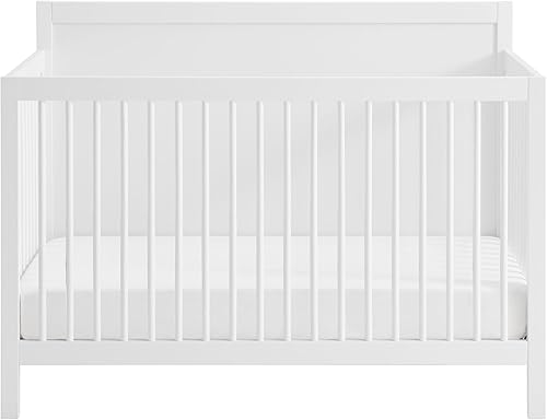 Miniatura 2 de Oxford Baby Essentials Cuna convertible 4 en 1 de tamaño completo con husillos redondos, color blanco