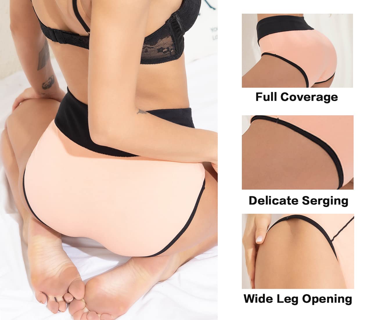 Biancheria intima da donna in cotone a vita alta, slip elasticizzati a copertura completa, mutandine morbide per taglie forti, biancheria intima per controllo della pancia, confezione da 5