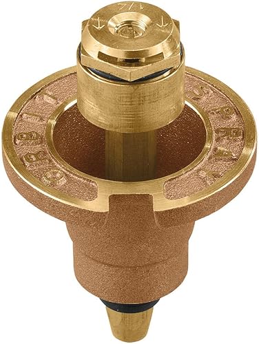 Orbit 54072 - Paquete de 5 aspersor emergente de latón con boquilla rociadora de patrón de cuarto