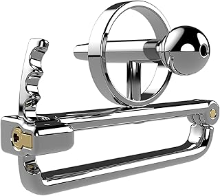 PA Chastity Cage Hommes avec Penis Plug et taille réglable Cage de chasteté en acier inoxydable Hommes Jouets sexuels SM Fétiche Appareils de bondage