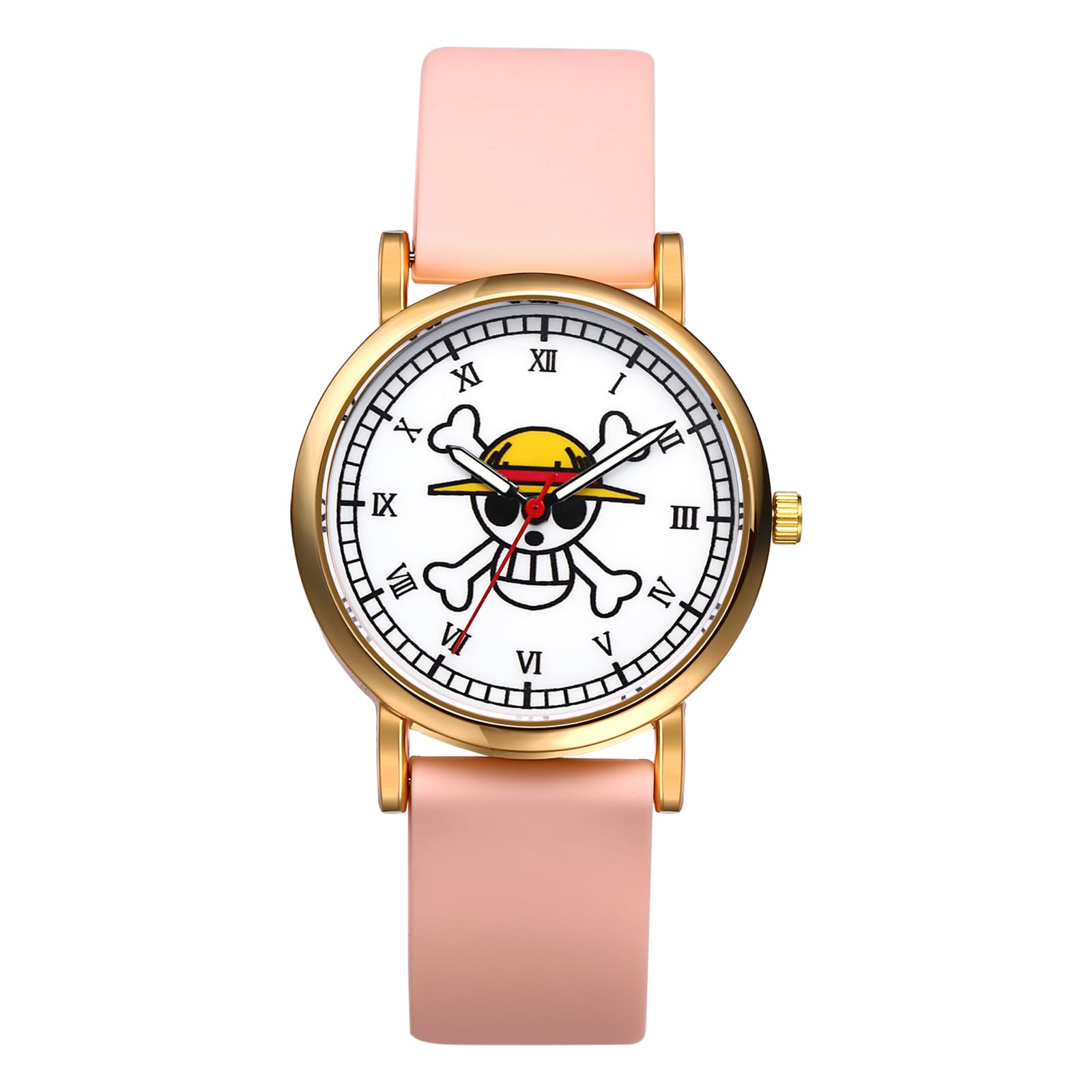 OIDEA Unisex Armbanduhr Silikon Kinderuhr: Totenkopf Anime Ninja Silikonarmband mit Römischer Zifferblatt Schädel Uhr Geschenk für Junge Mädchen Herren Damen