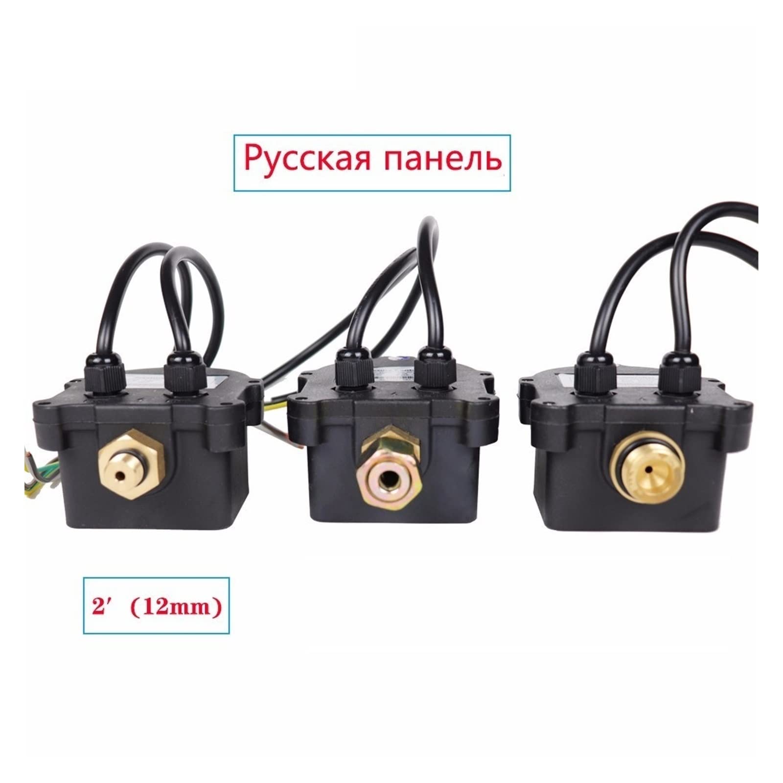 Pompa wspomagająca, Przełącznik kontroli ciśnienia cyfrowy wyświetlacz LED pompa wodna G1/4 G3/8 G1/2 WPC-10, elektroniczny czujnik kontrolera z adapterem(2 Russian)