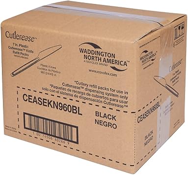 WNA Cutlerease Knife Dispenser Refills, Small, Black