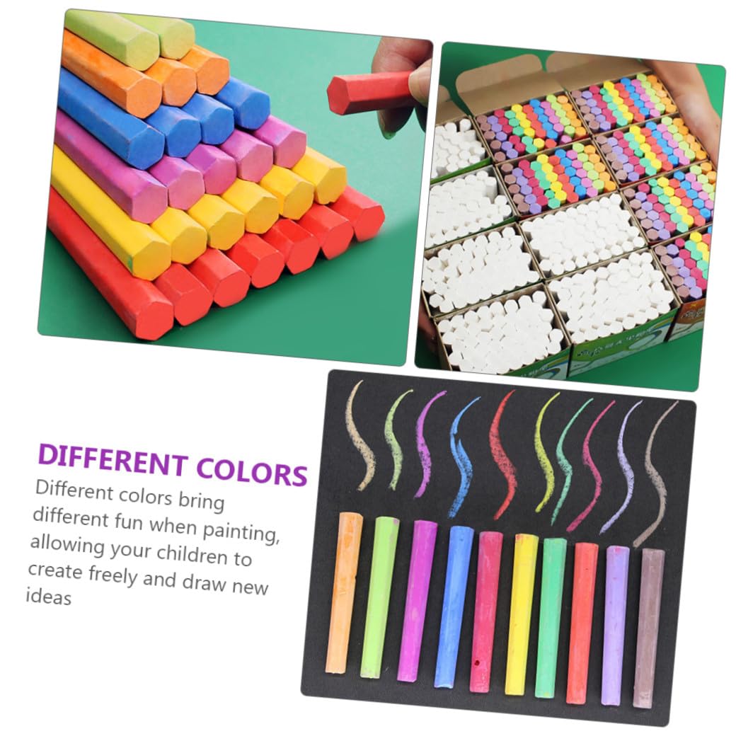 DOITOOL 1 Jeu Boîtes De Craies Colorées Hexagone Pour Tableau Craies Sans Poussière Pour École Et Maison Colorées 3 Boîtes