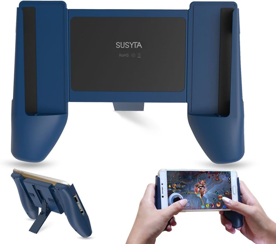 SUSYTA Foldable Phone Holder for Smartphones, Extended Game Pad Bracket Stand with Ergonomic Design to Improve Grip and Comfort, Clutch 4.5~6.5 inch Mobile Cellphone