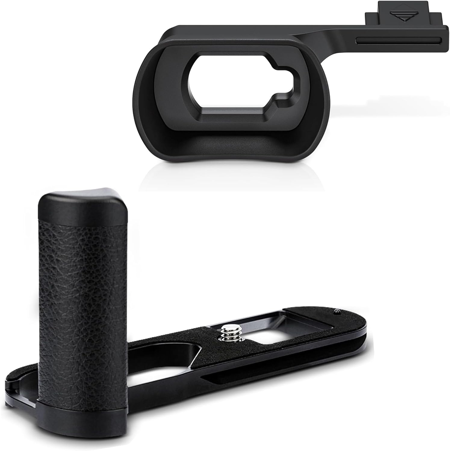 Q3 43 Hand Grip + Extended Eyecup: Metal Hand Grip Secure L Bracket Holder for Leica Q3/Q3 43 Digital Camera with Extended Q3 43 Eyecup Eyepiece Viewfinder Eyeshade Cover Protector