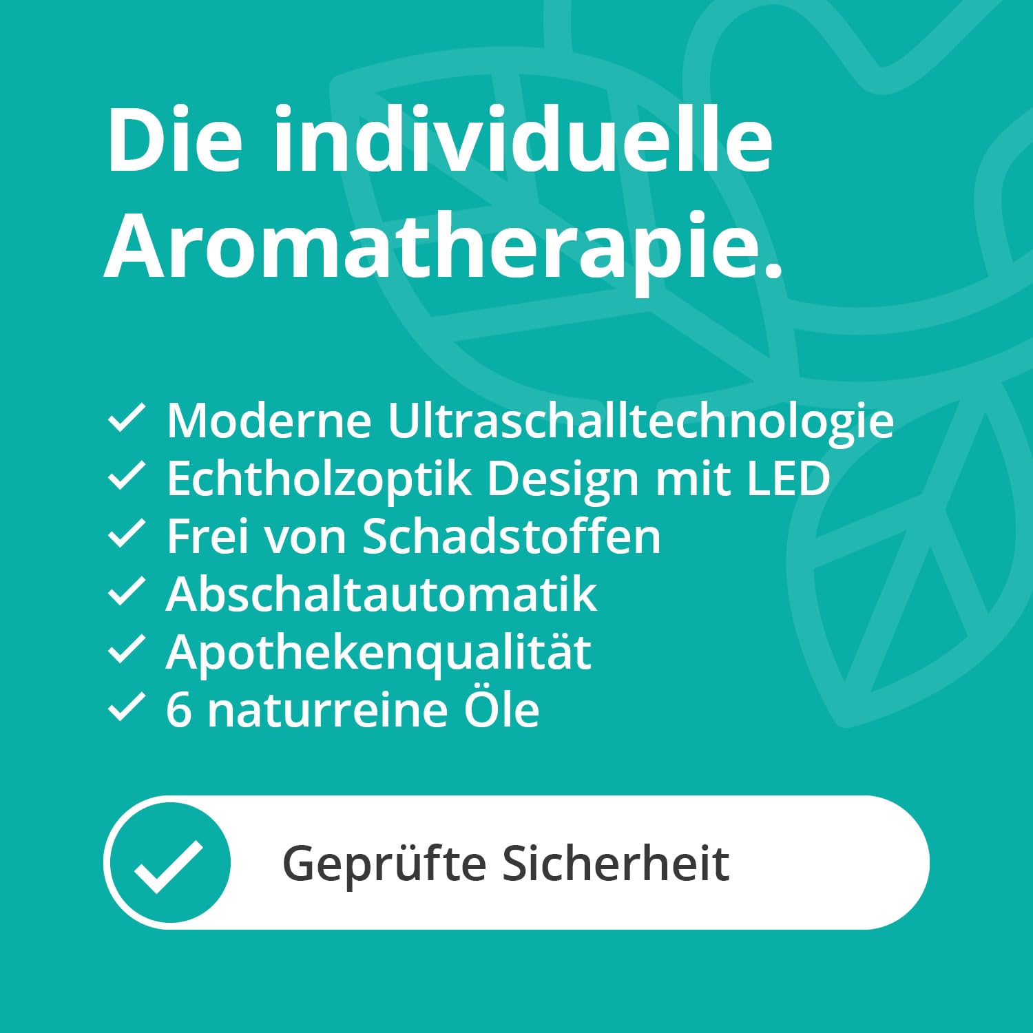 Difusor de aroma de madera con Top 6 Set de aceites esenciales naturales – Difusor de aroma – 300 ml – Tecnología ultrasónica silenciosa – Humidificador – Iluminación LED