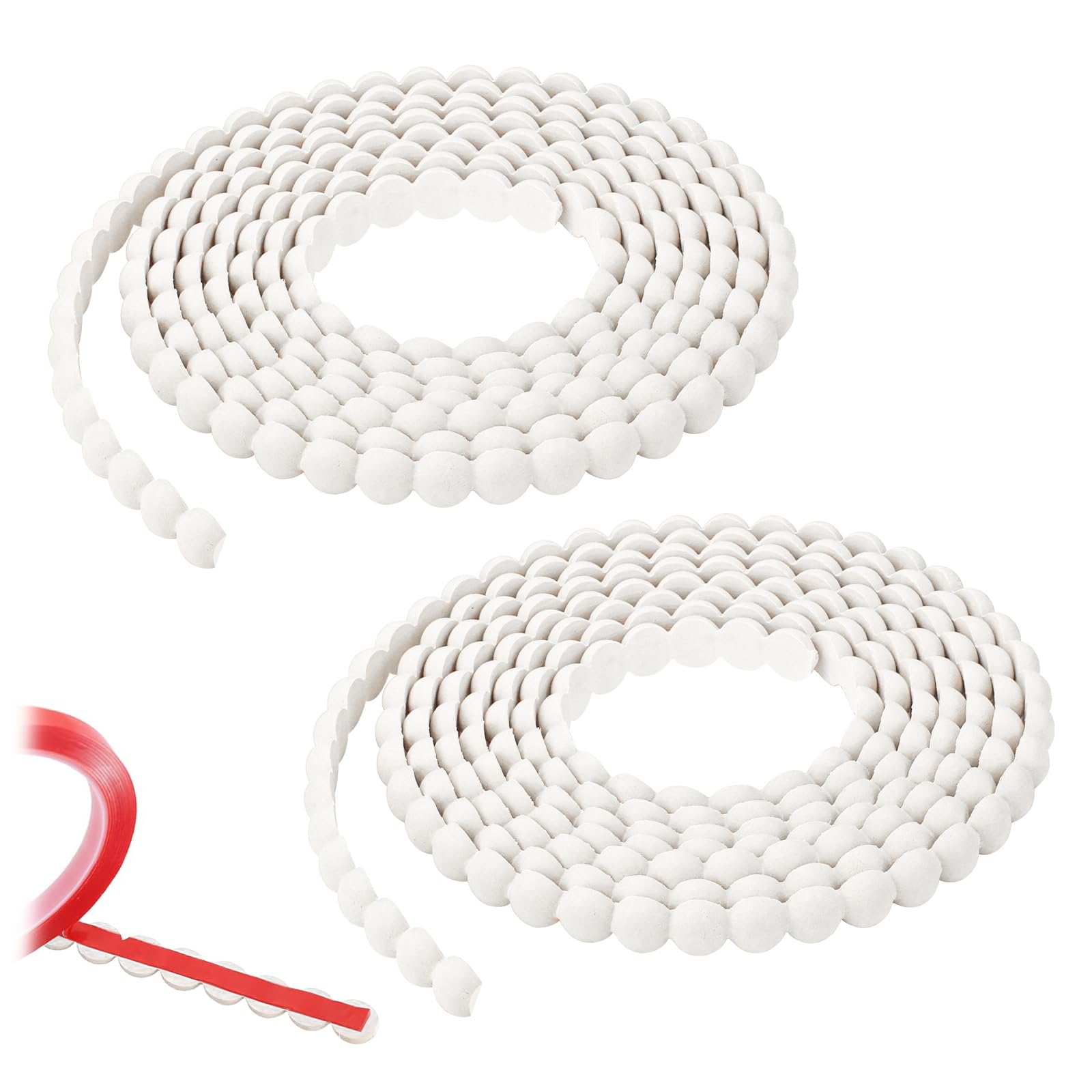 Garniture moulage flexible PVC blanc 3m x 10mm avec ruban adhésif