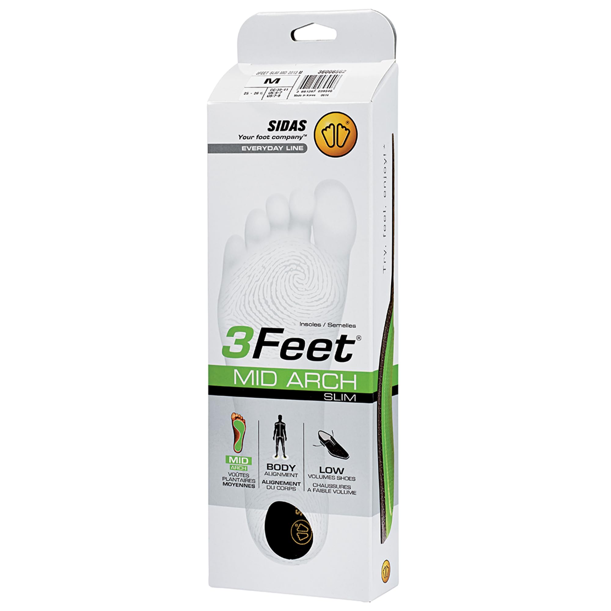 Sidas 3FEET Slim Mid Sohle