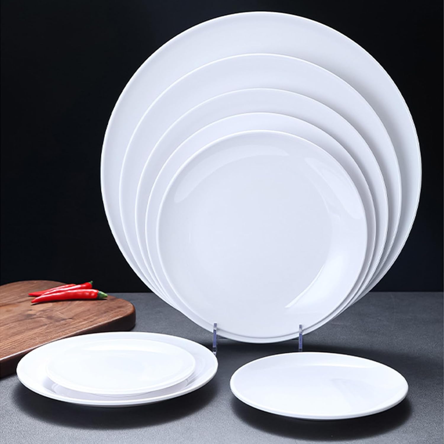 Melamine Dinner Plates,Reusable Dinnerware Dishes for Outdoor and Indoor,Dishwashe Safe,Set of 2 (10 Inches)