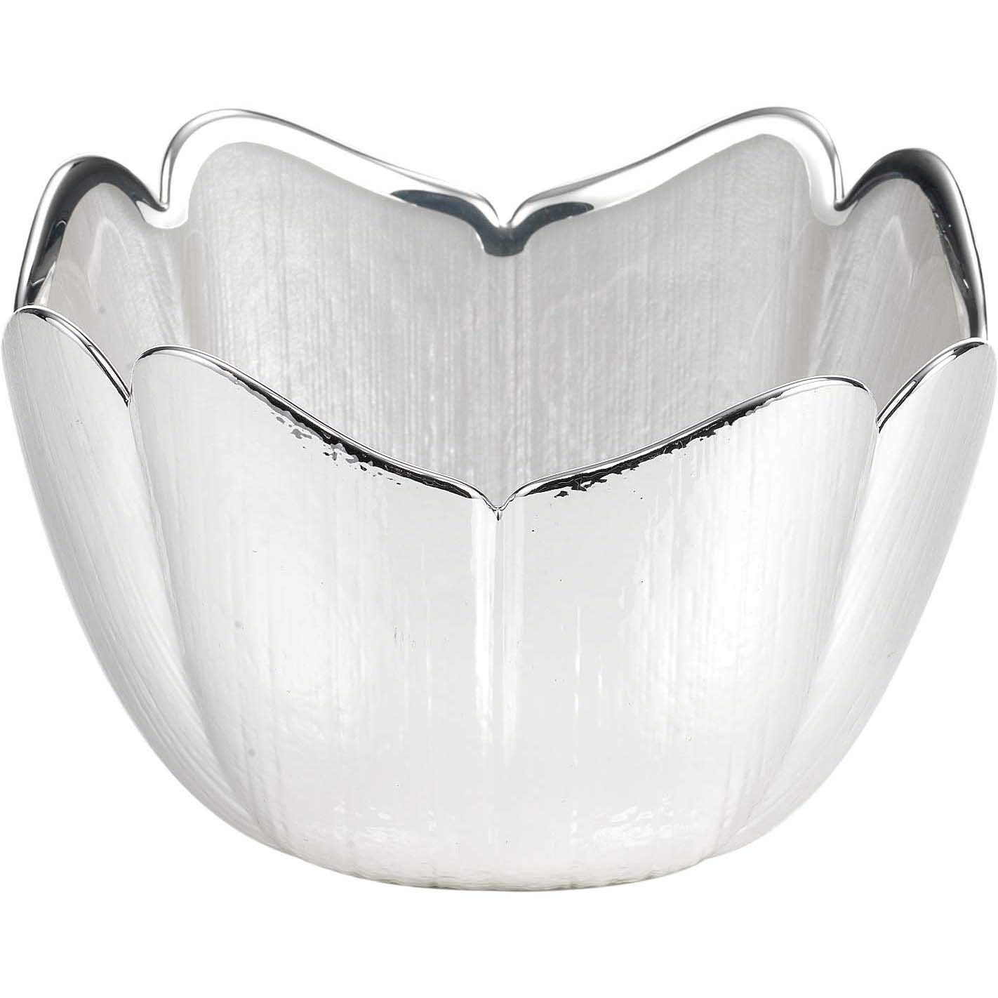 Argenesi coppa in vetro Tulipano 14cm H.8,5cm bianco perla 0.02247