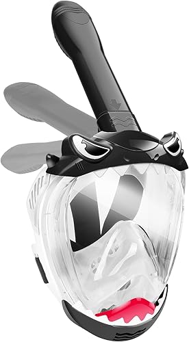 Miniatura 15 de Full Face Snorkel Mask for Kids with 180° Panoramic View, Snorkeling Set Featuring Anti-Leak and Anti-Fog Foldable Dry Top Design for Safe Azul