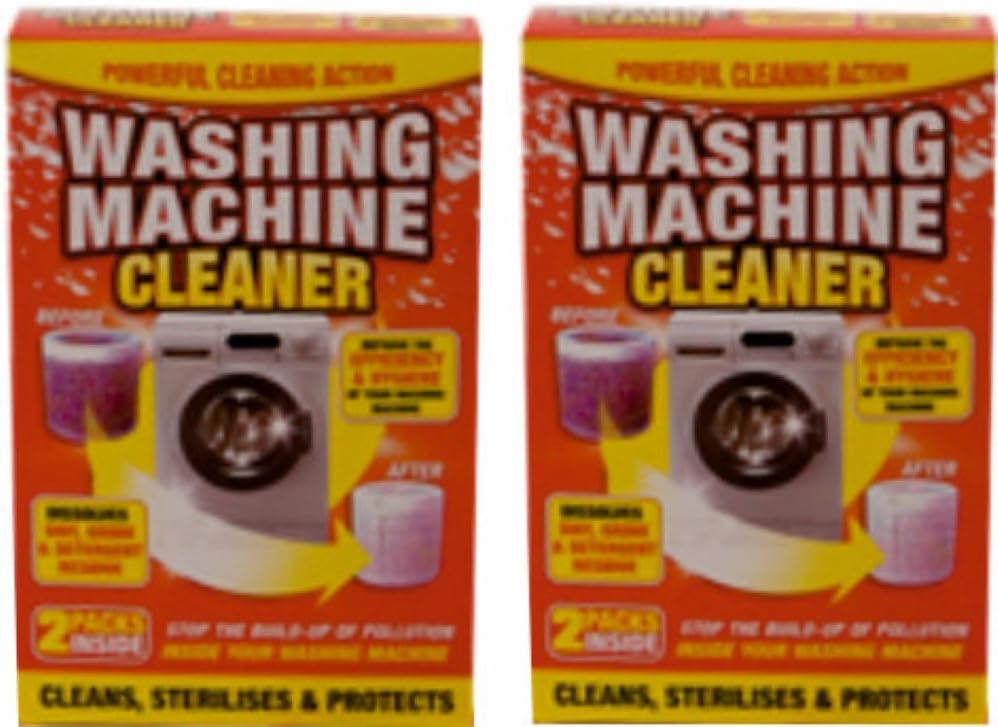 PMS Branded Pack of Washing Machine Cleaner Sachets, 2 x 125g Sachets