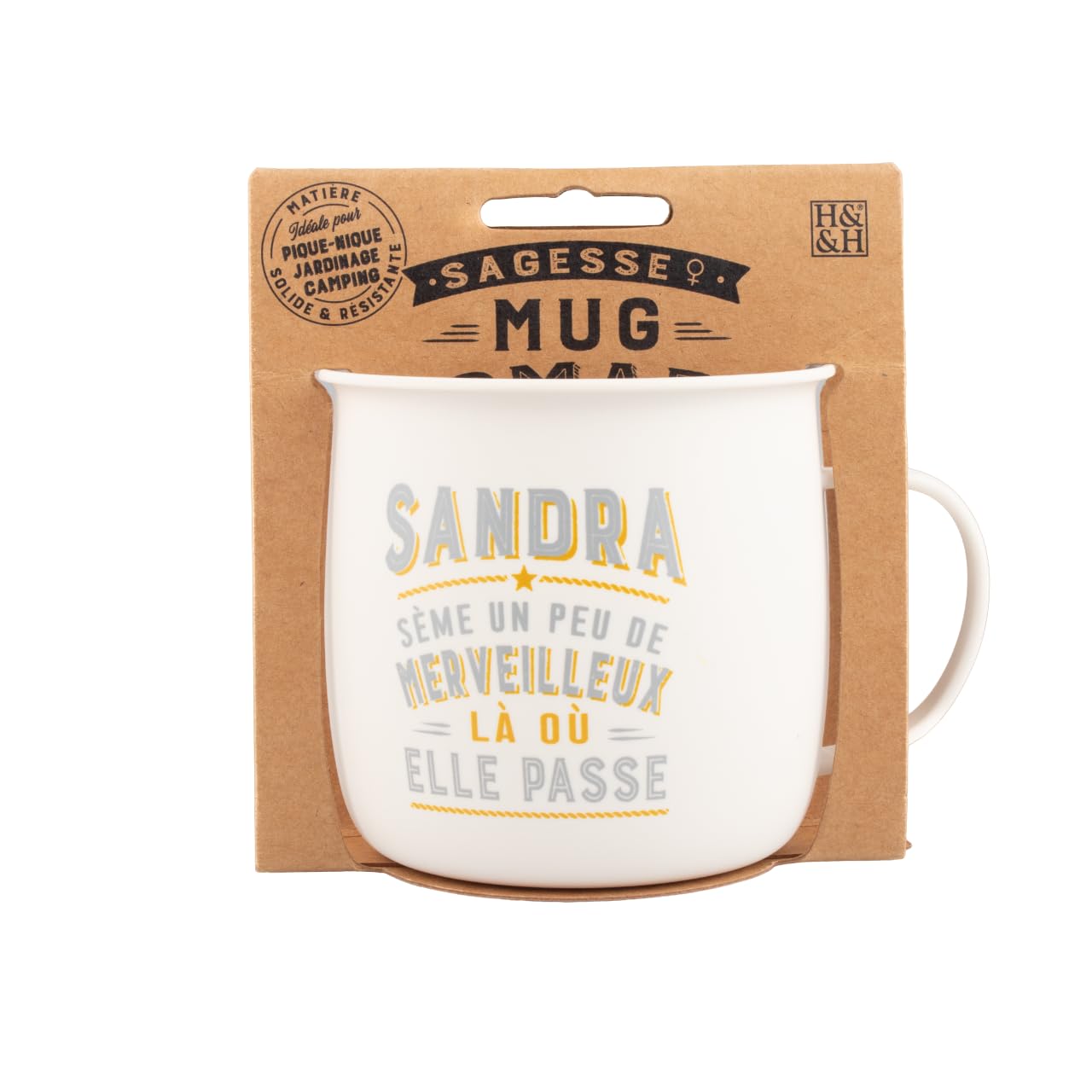 Mug Nomade - Personalised Sandra Tea and Coffee Mug - Gift for Women