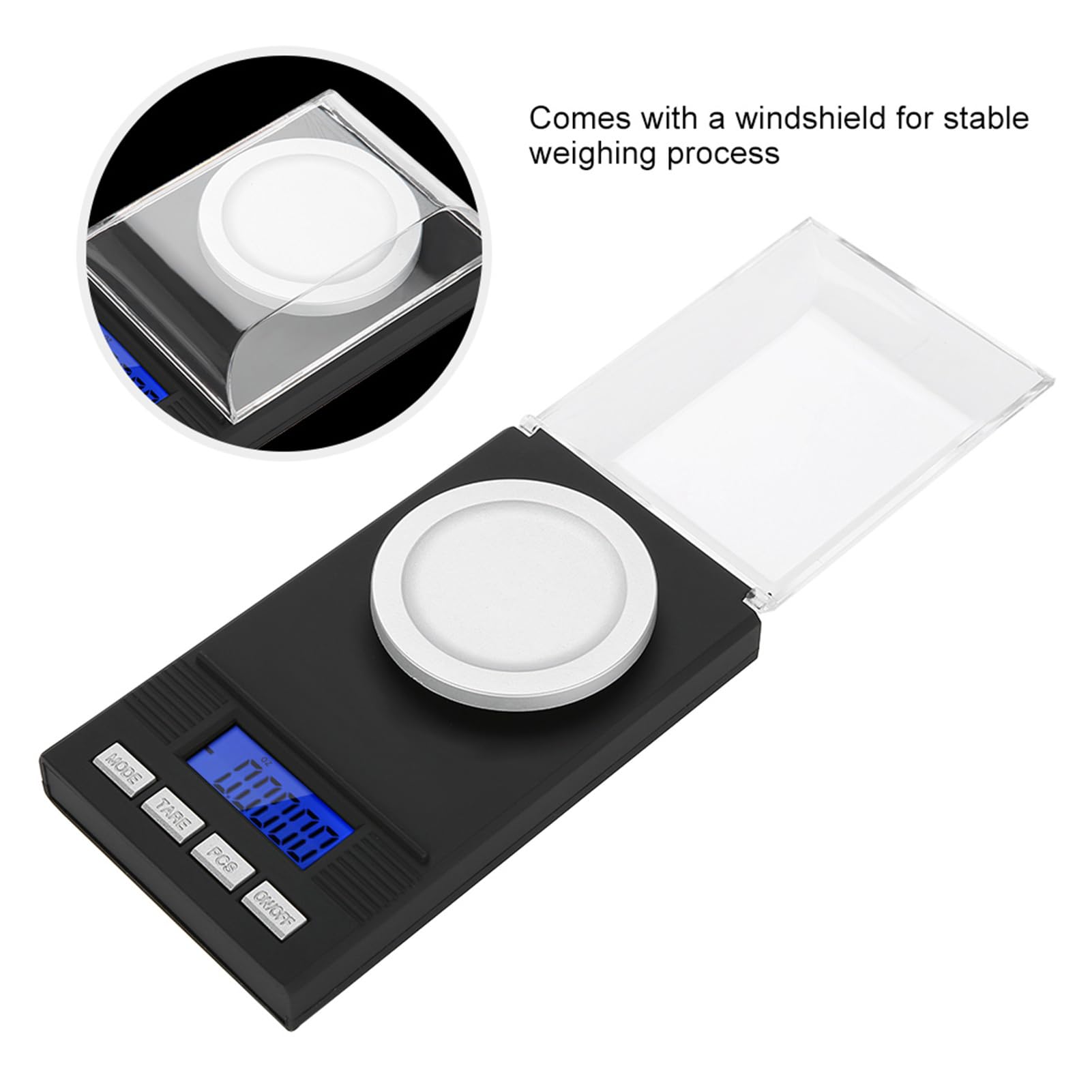 Bilancia Digitale per Gioielli in Milligrammo, Mini Portatile Ad Alta Precisione da 0,001 G Bilancia Tascabile Professionale con Diamante Bilancia Elettronica Peso Grammi e Oz(100g)