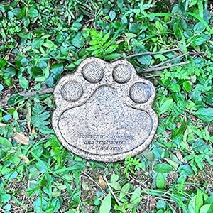 Garden Stepping Stone Paw of Dog Cat Pet Memorial Stones Loss of Pet Gift  75 L X 75 W X 06 D  Cucciolini Doodles Garden stepping stone paw of dog cat pet memorial stones loss of pet gift  7 5 l x 7 5 w x 0 6 d   cucciolini doodles