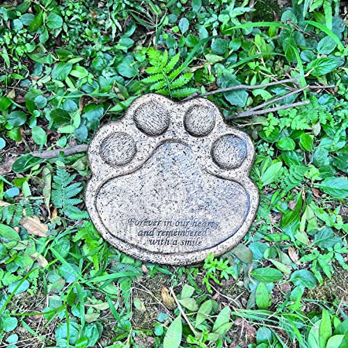 Garden Stepping Stone Paw of Dog Cat Pet Memorial Stones Loss of Pet Gift  75 L X 75 W X 06 D  Cucciolini Doodles Garden stepping stone paw of dog cat pet memorial stones loss of pet gift  7 5 l x 7 5 w x 0 6 d   cucciolini doodles