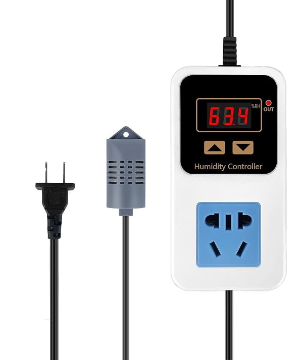 Humidifier Accessories Digital Humidity Controller for Grow Tent with Humidity Sensor, Easy-to-Use Humidifier Controller, Optimal Humidity Control for Mushroom, Greenhouse, and Reptile Environments! by BLEREMA - Used condition - US$25.07