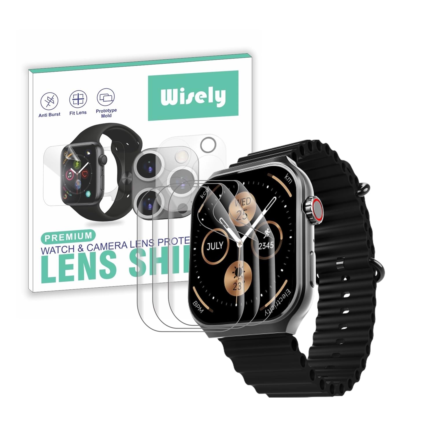 Wisely |3pcs| Screen Guard Protector For Beatxp Marv Ultra Smartwatch |2.01"| Bubble Free, Easy installation kit, HD Clear, Full Cover (B0CF9XDXXT) Amazon Price History, Amazon Price Tracker