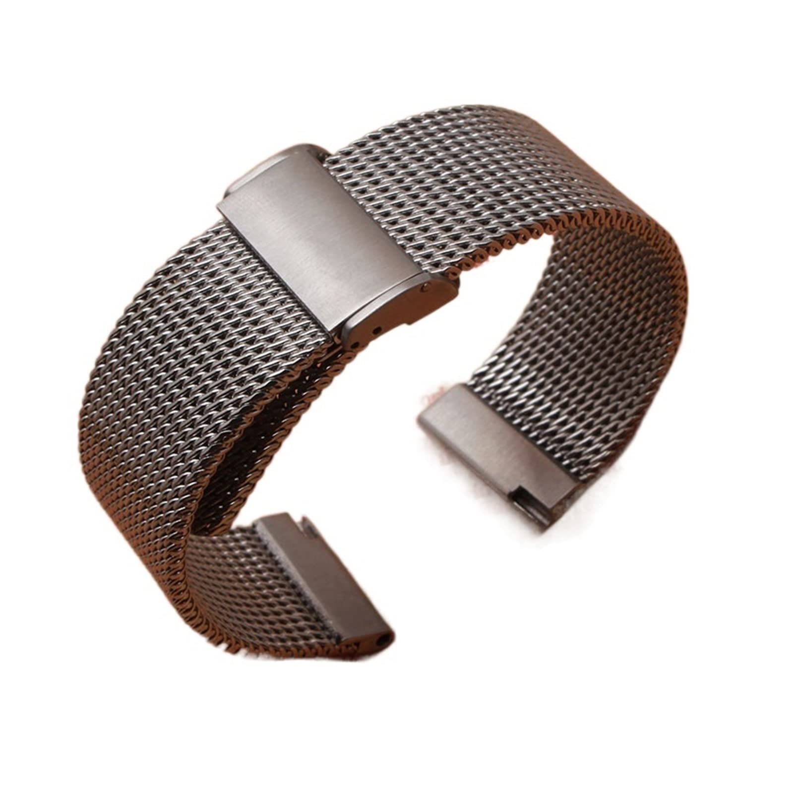 YINGO Wysokiej Jakości Akcesoria Watchband Moda Zegarki Mężczyźni Paski Bransoletka 18m 20mm 22mm 24mm Shark Mesh Stainless Steel Metal Black