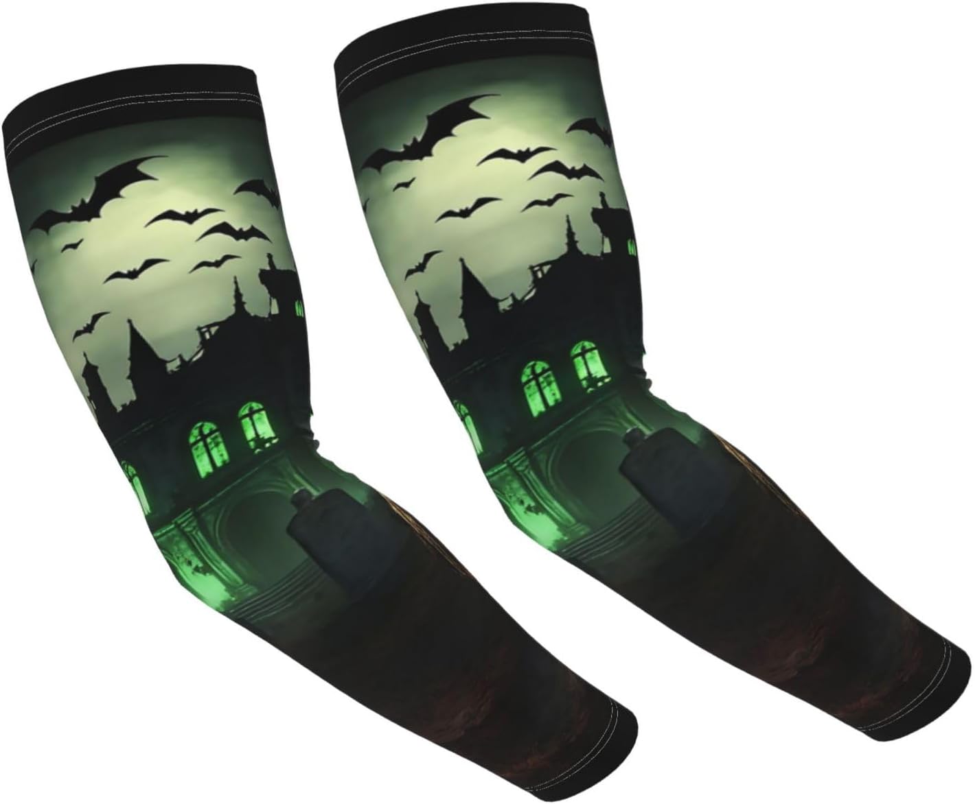 Halloween Horror Arm Sleeves for Men Women Cooling Sleeves UV Blocking Protection Sleeve