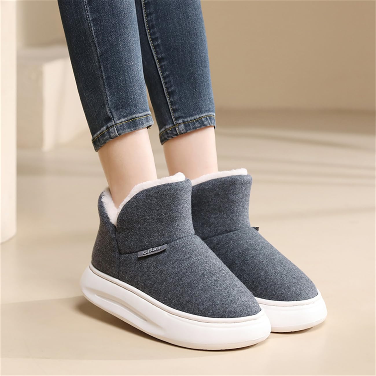 Cliont Zapatillas de Espuma con Memoria para Mujer, acogedoras, cálidas y Antideslizantes.