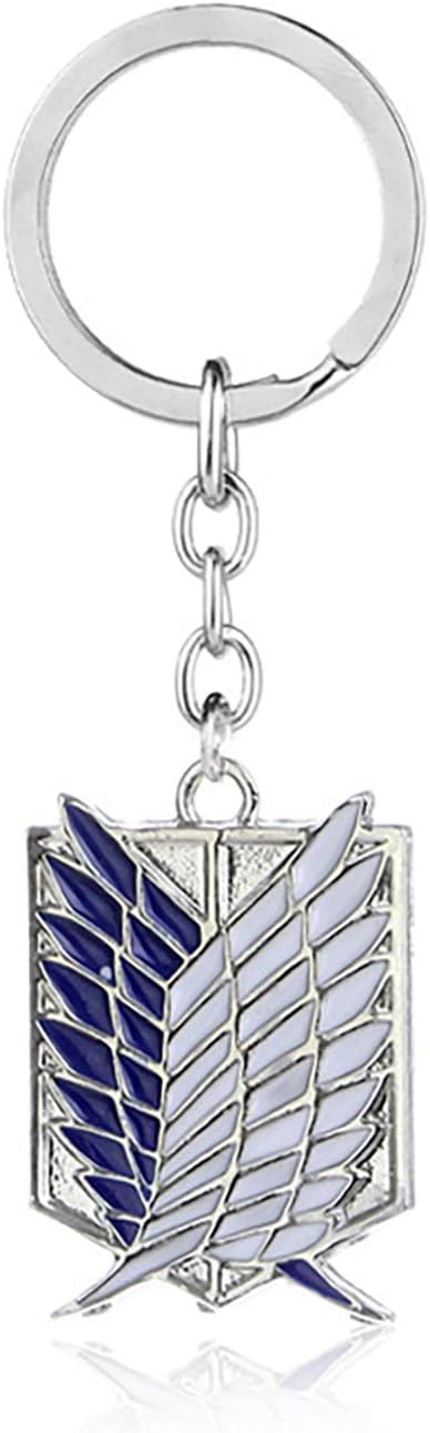 Good Friend Anime Attak on Tittan Keychain Wings of Libert Keychain Wings of Fredom Survey Corps - silver -