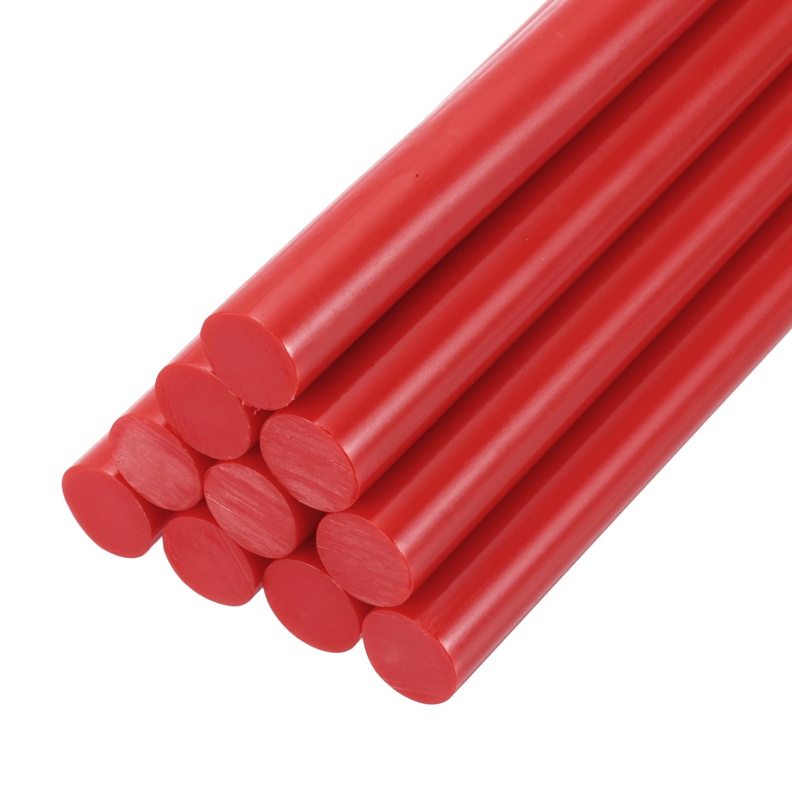 PATIKIL Hot Glue Sticks for Glue Gun, 10 Pcs Colored Hot Melt Adhesive Glue Sticks Bulk for DIY Projects Craft Art Decoration Home Repairs, Red (20omm x 11mm)