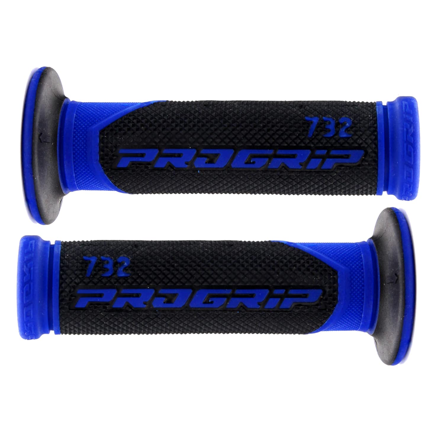 PROGRIP 732 CAOUTCHOUC Gris Noir 22mm Ouvrir Moto Scooter 125mm Long