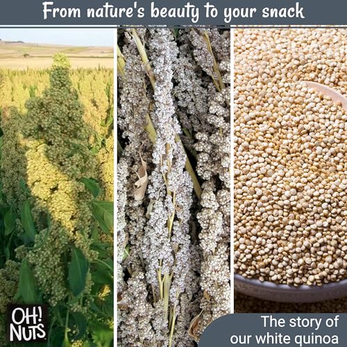 image for Oh! Nuts Quinoa - Raw - 100% Natural - 3 lb - White Quinoa - Packed in