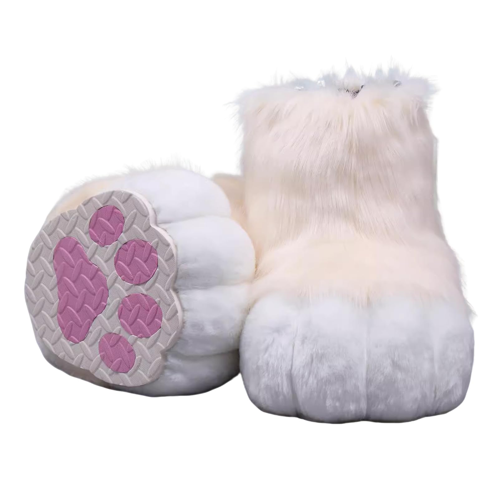 Furry Fursuit Feet Paws Shoes,Cute Slip-On Cosplay,for Anime Conventions Comic Cons Halloween Gatherings Costume Parties