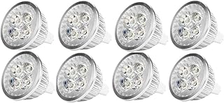JKLcom MR16 LED Bulbs MR16 GU5.3 Base 12V 4W LED Spotlight Bulb for Landscape lighting,Equivalent to 50 Watt Halogen,Cool White,Pack of 8