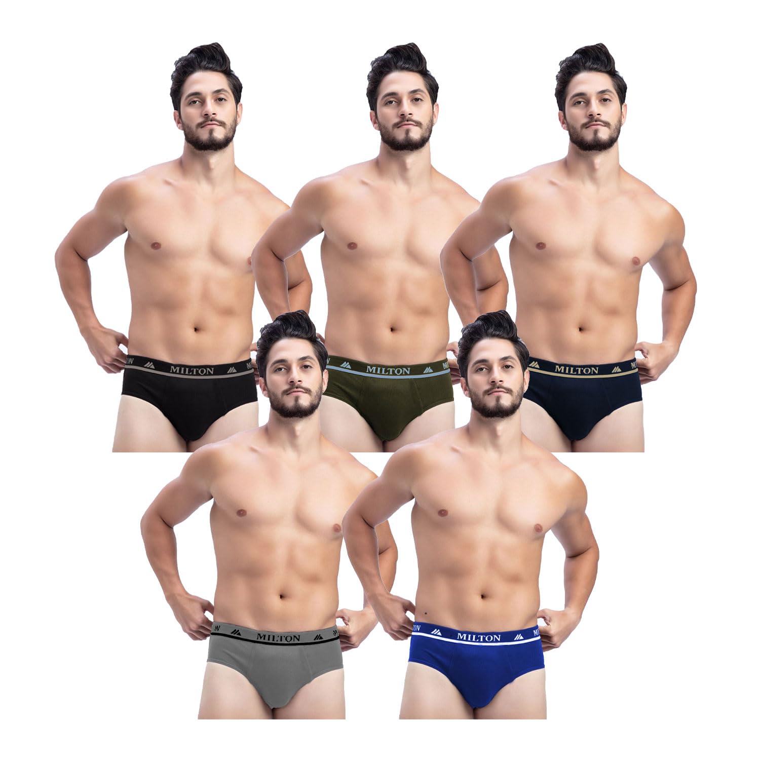 Mens Pure Cotton Solid Briefs|Premium Soft Breathable Underwear for Men|Outer Elastic Comfort Waistband|Skin-Friendly Durable Multi-Color, Color Name May Vary as per Availability|Pack of 5-picture-19
