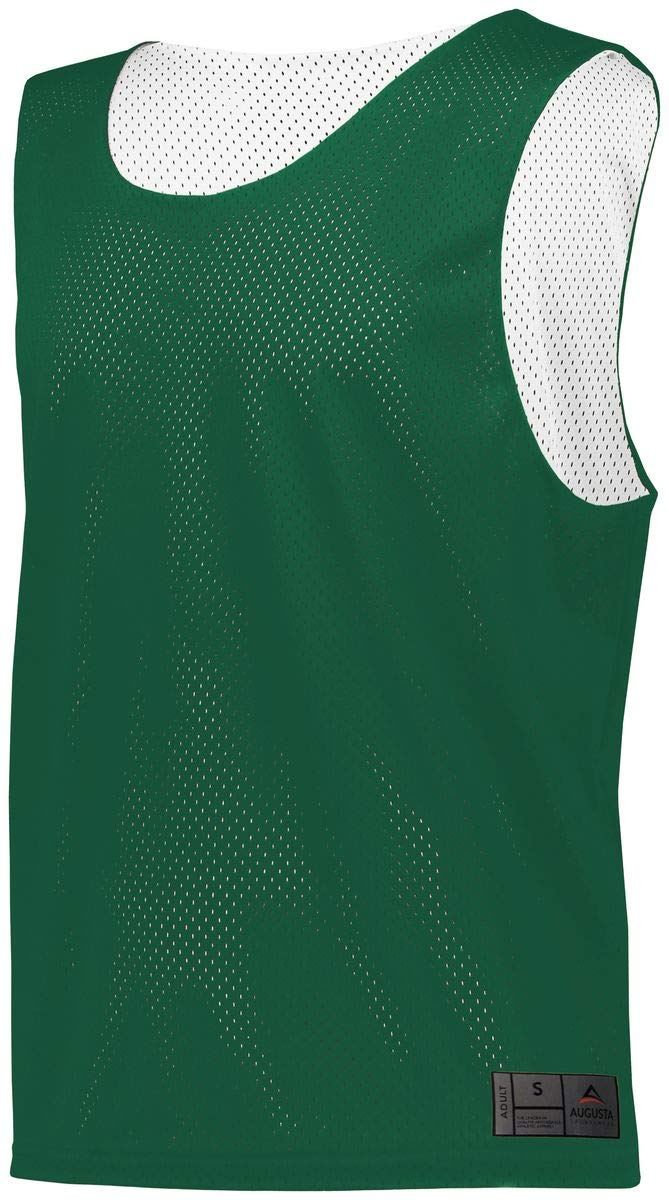 Augusta Sportswear Youth Mesh Reversible Pinnie L Dark Green/White