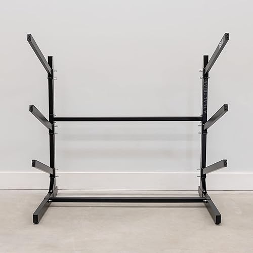 Miniatura 9 de Teal Triangle Estante de almacenamiento independiente para kayak, 3 soportes para kayak y canoa, kayak para interiores y exteriores, tabla de surf