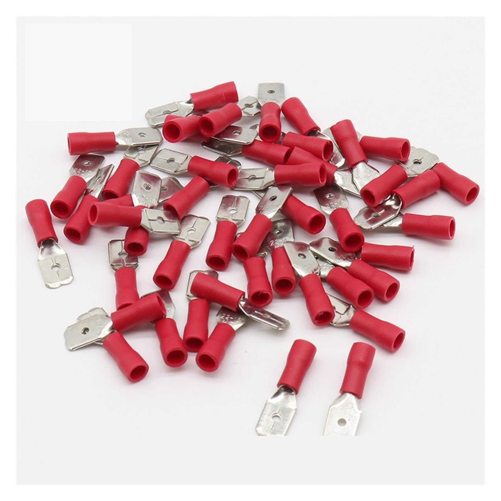 QMKADFQXF MDD1.25-250 male Insulated Spade Quick Connector Terminals Crimp Terminal AWG MDD1-250 100PCS/Pack MDD