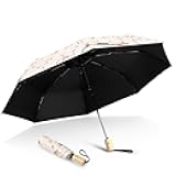 UPF 50+ UV Protection Travel Sun Umbrella Compact 43 Inch Small UV Blocking SPF Umbrella Auto Open Close