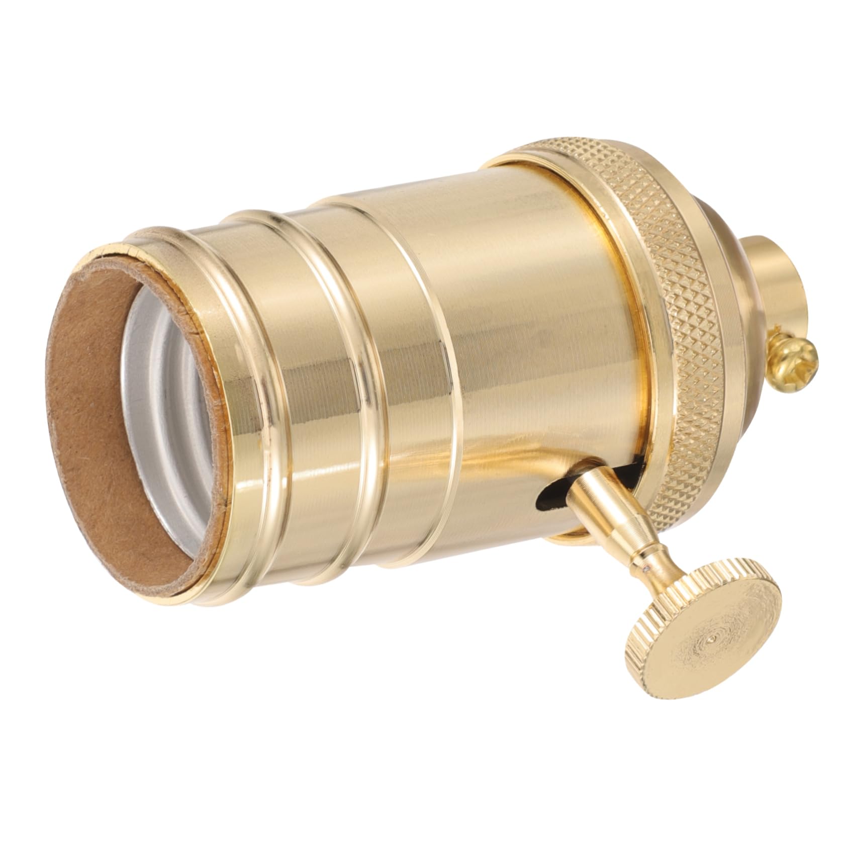 Housoutil 10 Pièces douille avec bouton led leds lumière cuisine cordon de lampe cordon lumineux accessoires de lampe support de douille de lampe alliage d'aluminium Golden