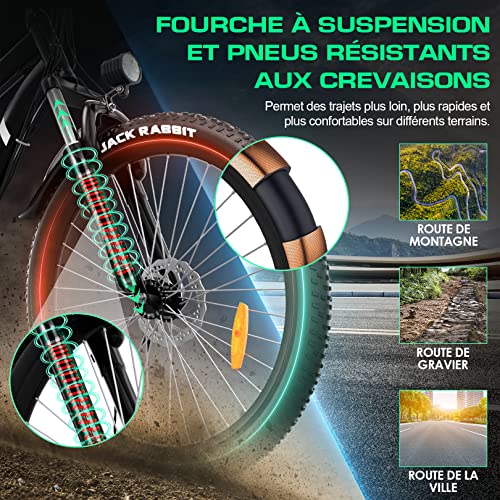 Vivi-Velo-Electrique-Velo-de-Montagne-Electrique-pour-Adulte-26-Pouces-Velo-Electrique-250W-Ebike-de-avec-Batterie-Lithium-ION-Amovible-8Ah-Professionnel-21-Vitesses Vivi Vélo Électrique Vélo de Montagne Électrique pour Adulte, 26 Pouces Velo Electrique 250W Ebike de avec Batterie Lithium-ION Amovible 8Ah, Professionnel 21 Vitesses