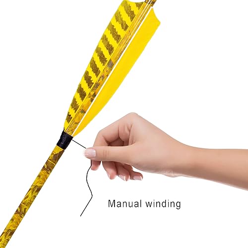 Miniatura 6 de 31Inch Carbon Arrow, Practice Hunting Arrows, Camo Turkey Feather Fletching, Arrows for Compound & Recurve Bow with Removable Tips Adjustable Nocks