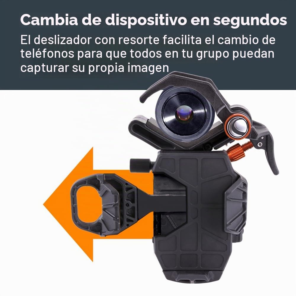 Celestron 81055 NexYZ 3-Axis Universal Smartphone Adapter, Patented Design - Works with Telescopes, Spotting Scopes, Binoculars, Monoculars and Microscopes, Black