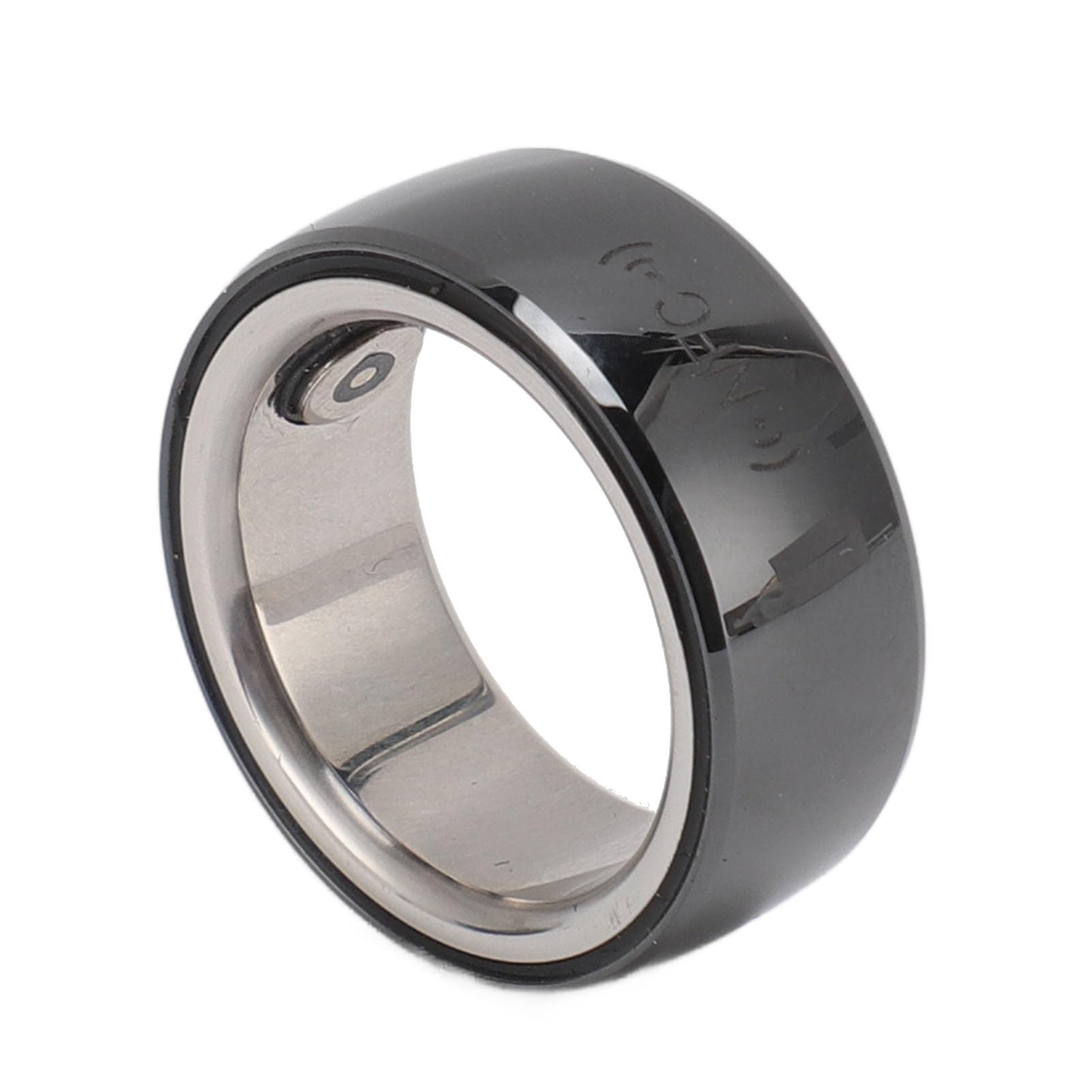ASHATA Anillo Inteligente R2 Fitness, Anillo de Seguimiento de Salud NFC para Monitorear el Podómetro de Fitness, Datos de Sueño Gratuitos, Control de Aplicaciones, Anillo de (Diámetro