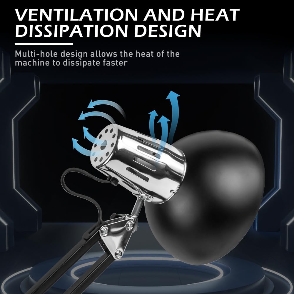 DUEBEL Lampe chauffante pour la fabrication de bonbons - Chauffe-bonbons abordable, idéal pour les débutants en art du sucre, de la pâtisserie et de la confiserie - Plaqué noir et argent