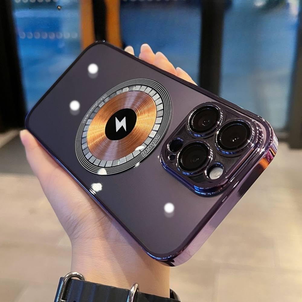 Coque arrière en PC dur transparent iPhone 12 Pro Violet LVTFCO