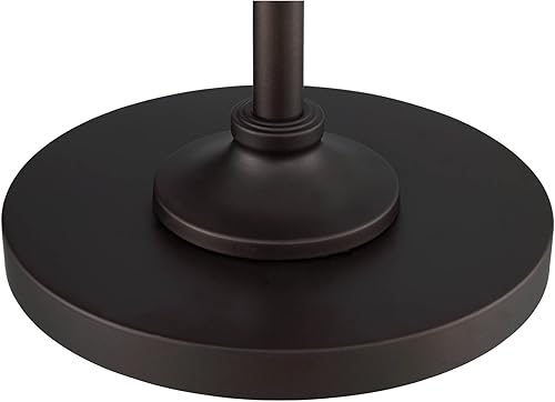 Miniatura 7 de 360 Lighting Kayne - Lámpara de pie rústica de 61 pulgadas de alto, bronce satinado, pantalla de puente descendente de metal para sala de estar,